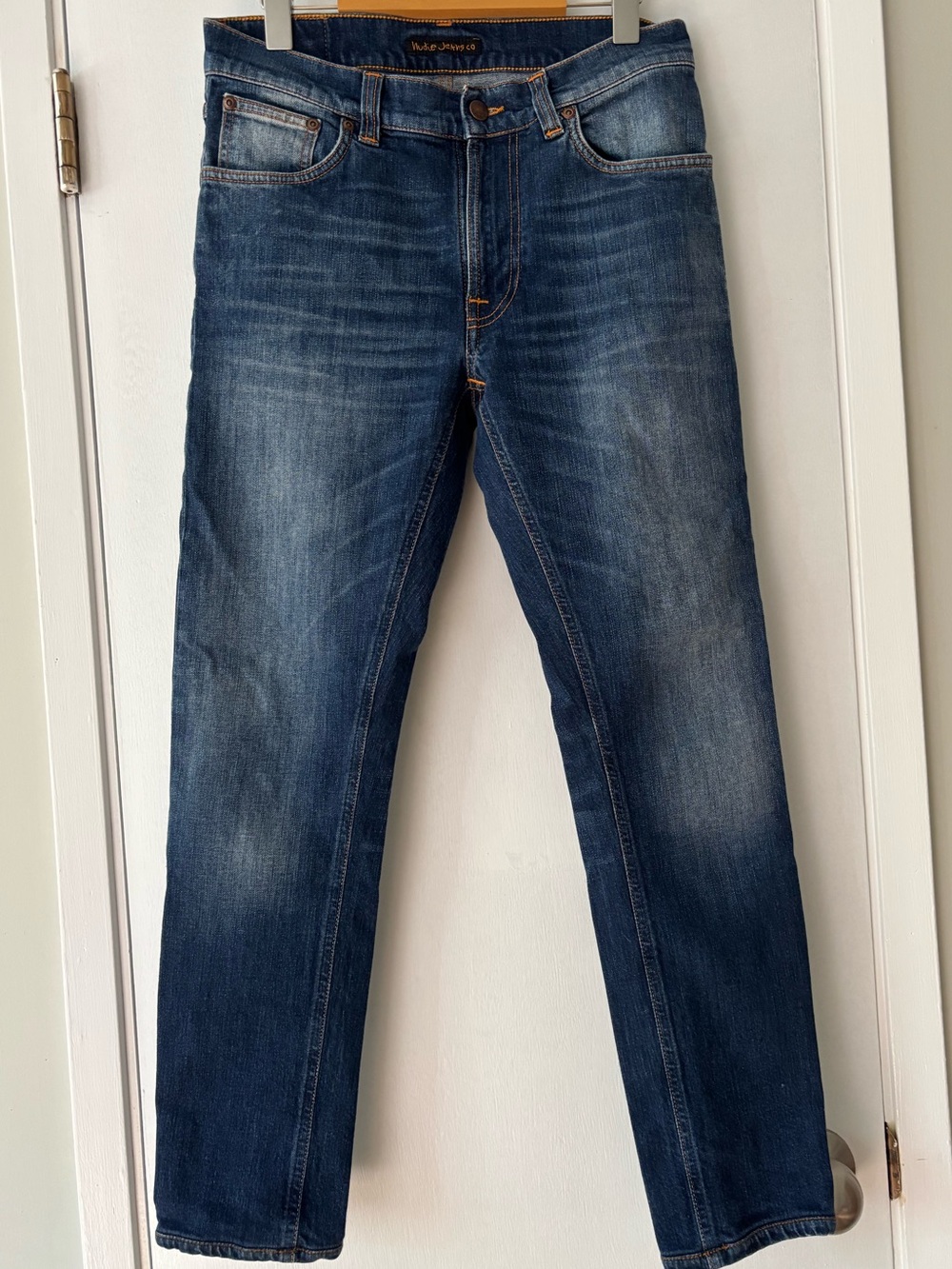 Nudie Jeans Lean Dean Blue Ridge Cotton Stretch Jeans W30 L32 - Picture 3 of 16